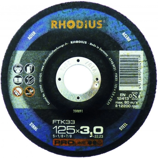 Vendita online Disco Rhodius 115x3 FTK33